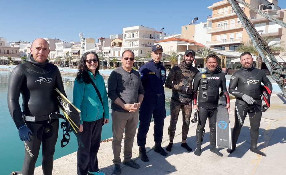 katharismos-sitia-25-1-1 Δράση υποθαλάσσιου καθαρισμού στο λιμάνι της Σητείας