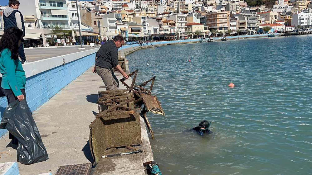 katharismos-sitia-25-5-1 Δράση υποθαλάσσιου καθαρισμού στο λιμάνι της Σητείας