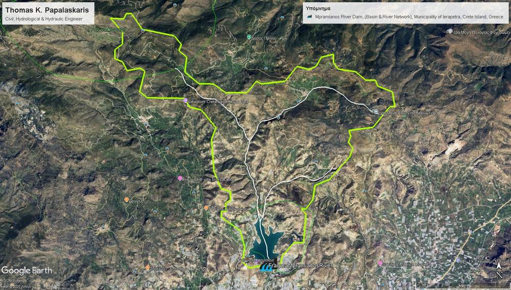 202505253iEikonaGoogleEarth_MapsFragmaMpramianonDIerapetrasKritis-25-2 Φράγμα Μπραμιανών: Περισσότερα από 26 εκατομμύρια κυβικά μέτρα νερού σε ενδεχόμενη κακοκαιρία τύπου “Daniel”